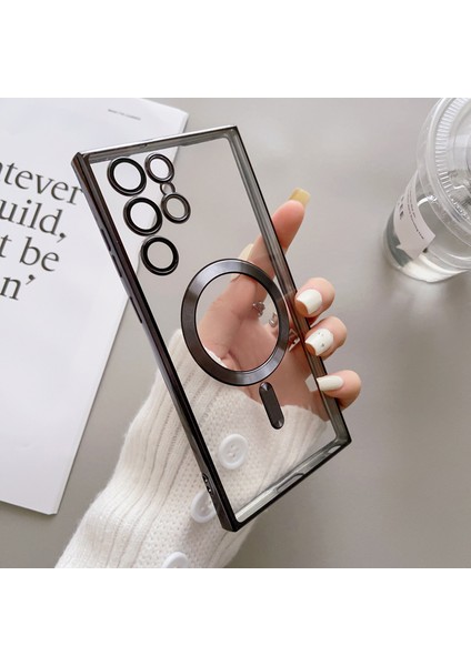 For Samsung Galaxy S23 Manyetik Emiş Elektrolizle Saydam Cep Telefonu Kılıfları (Yurt Dışından)