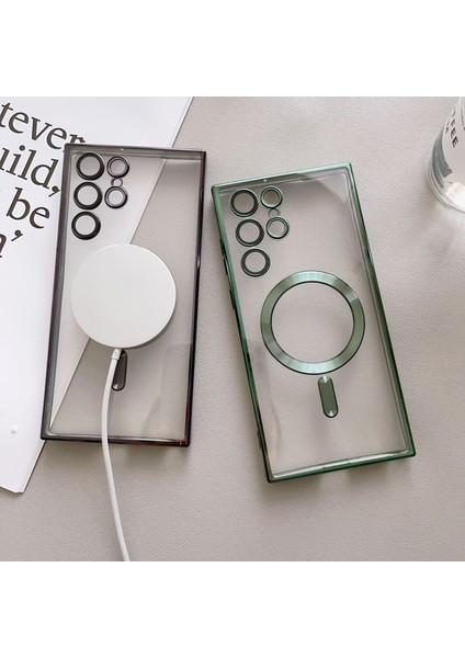 For Samsung Galaxy S21 Manyetik Emiş Elektrolizle Saydam Cep Telefonu Kılıfları (Yurt Dışından) fırsatları