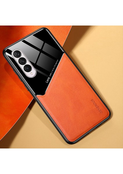 For Samsung Galaxy Z Fold 4 Manyetik Emme Dikiş Deri Deseni Cep Telefonu Kılıfları (Yurt Dışından)