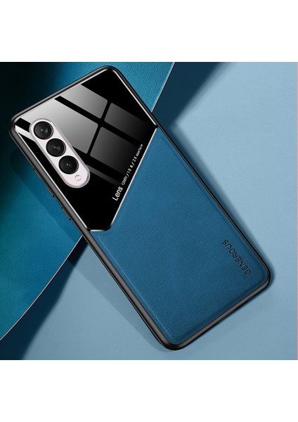For Samsung Galaxy Z Fold 3 Manyetik Emme Dikiş Deri Deseni Cep Telefonu Kılıfları (Yurt Dışından)