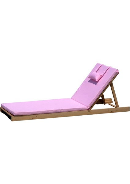 Şezlong Minderi Su Itici Kumaş 180X60X5 Pembe