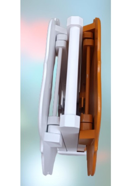 Çanta Zigon Sehpa Yonca Model Ikili Takım Ahşap Mdf Beyaz ve Hardal Renk Uyumu El Yapımı indirimleri