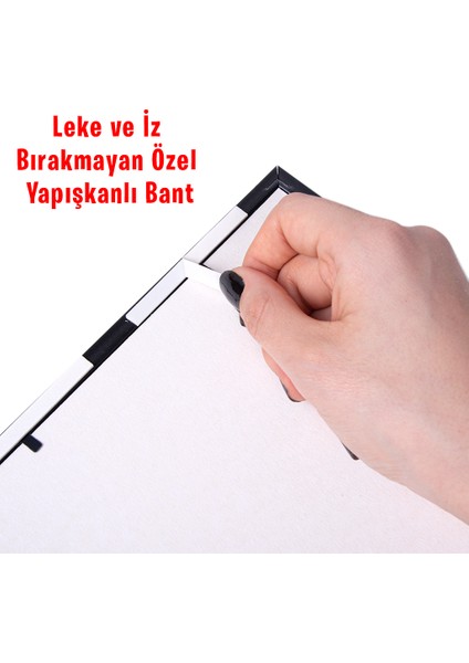 Yapışkanlı Sök-Tak Klasik Gümüş Kare Çerçeveler - 3'lü Paket 21X21CM