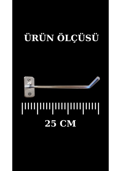 50 Adet 25 cm Suntaya Kanca Duvara Monte Kanca Çok Amaçlı Kanca