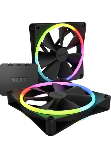 F140 Rgb Duo Siyah 2X140 Mm+Fan Kontrolcü  RF-D14DF-B1