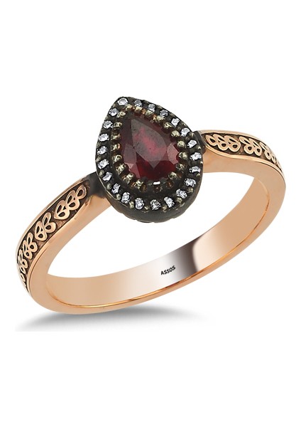 0.07 Karat Yakut Taşlı Elmas Fantezi Yüzük