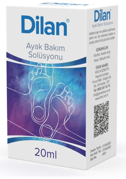 Dilhan Dilan Ayak Bakım Solüsyonu 20 ml