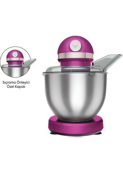 Mastermaid Chef Stand Mikser Fushia Love 1500W 5 Lt