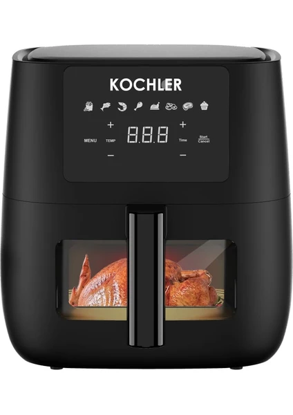 6litre Airfryer Dijital Dokunmatik Ekran Fritöz