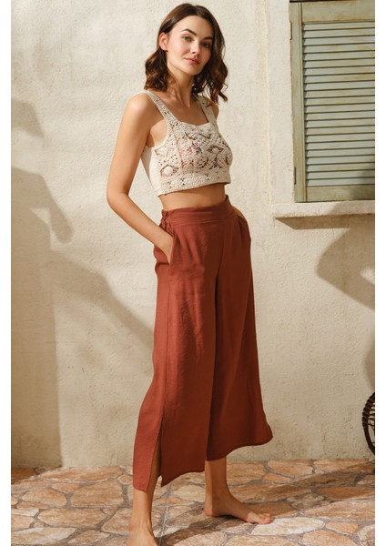 Günlük Ev Giyimi Kolsuz Sıfır Kol Oyuk U Yaka Kadın Cotton Düz Yazlık Dokuma Normal Bel Uzun Dantel Detaylı Pijama Takımı