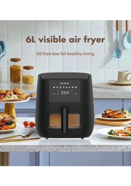 6litre Airfryer Dijital Dokunmatik Ekran Fritöz