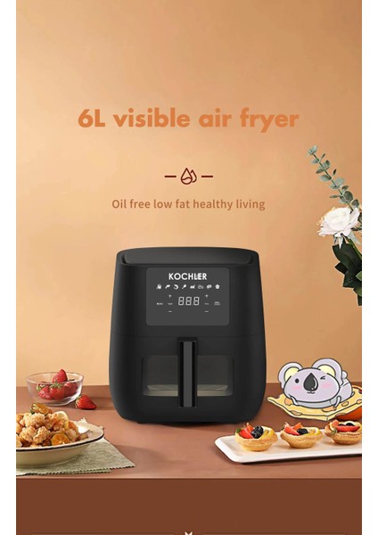 6litre Airfryer Dijital Dokunmatik Ekran Fritöz