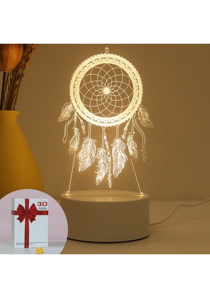DREAMCATCHER3D Gece Işık Yaratıcı Hediye Başucu Lamba Masa Çocuk Atmosfer Hafif Hediye (Yurt Dışından)