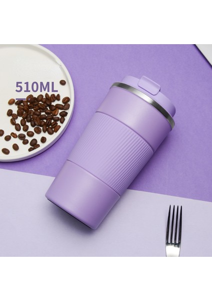 510ML Paslanmaz Çelik Çift Duvar Vakum Kahve Kupası Açık Boş Zamanlı Araç Kupası Kupa (Yurt Dışından)