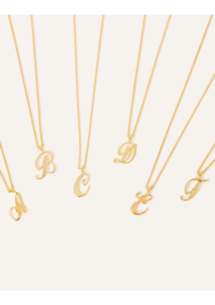 14 Ayar Altın ​​kaplama Harfli Sarkıt Kolye Gold modelleri