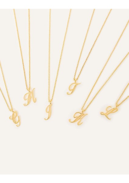 14 Ayar Altın ​​kaplama Harfli Sarkıt Kolye Gold fırsatları