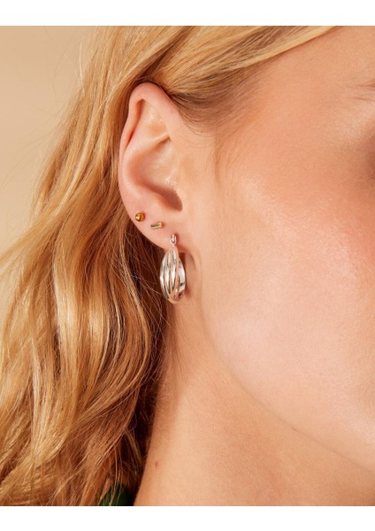 Twisted Halka Küpe Silver fiyatları