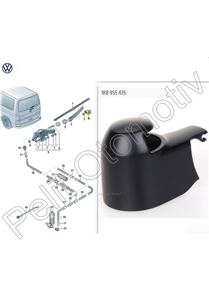 Scirocco (2009-2018) Silecek Kapağı 1K8955435 fiyatları