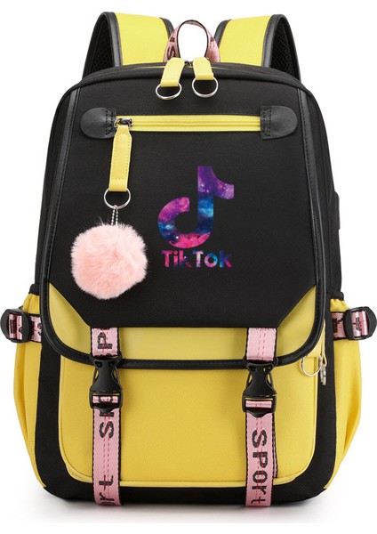 Aynı Öğrenci Bts Okul Çantası ile Yeni Aydınlık USB Şarj Sırt Çantası Vibrato (Yurt Dışından)