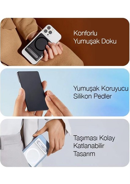 0.4mm Ultra Ince Iphone 12, 13, 14 Serisi Için Magsafeli Telefon Tutucu, Ayarlanabilir Stand