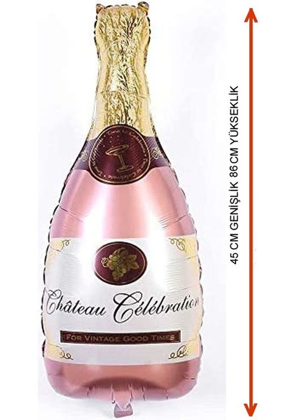 Bride To Be Parti Şampanya Şişesi Şeklinde Folyo Balon 86 x 45 cm Rose Gold Renk 1 Adet fiyatları