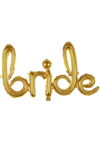 El Yazısı Dizayn Bride To Be Yazılı Folyo Balon Set Gold Renk 45 x 27 cm modelleri