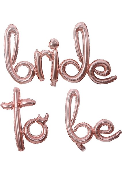 El Yazısı Dizayn Bride To Be Yazılı Folyo Balon Set Rose Gold Renk 45 x 27 cm fiyatları
