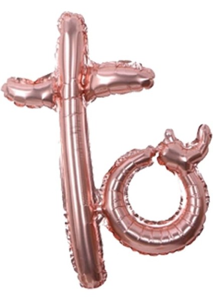 El Yazısı Dizayn Bride To Be Yazılı Folyo Balon Set Rose Gold Renk 45 x 27 cm fırsatları