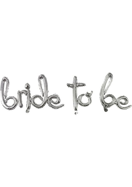El Yazısı Dizayn Bride To Be Yazılı Folyo Balon Set Gümüş Renk 45 x 27 cm fiyatları