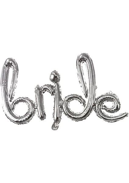 El Yazısı Dizayn Bride To Be Yazılı Folyo Balon Set Gümüş Renk 45 x 27 cm modelleri