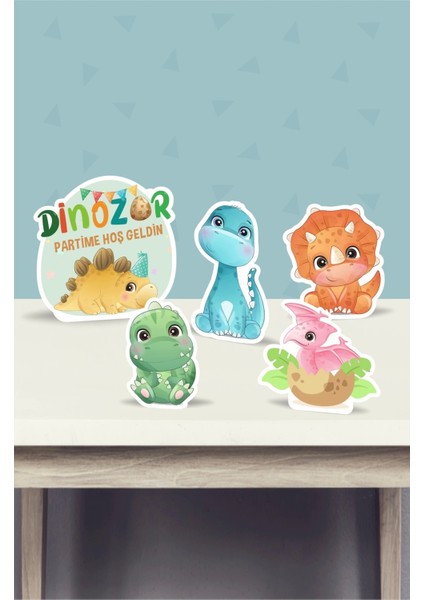 Baby Dinozor Teması Ayaklı Pano Set (Masa Üstü) *kalın Kağıt