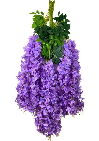 Yapay Sarkan Mor Akasya Çiçeği 12 Li Demet 3 Dallı