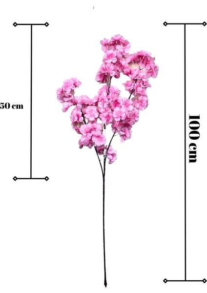 Yapay Lüx Pembe Bahar Dalı 100 cm