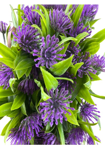3 Lü Blue Violet Çiçek Detaylı Kapı ve Duvar Süsü 25 cm modelleri