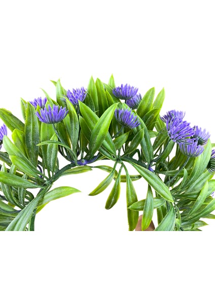 Blue Violet Çiçek Detaylı Kapı ve Duvar Süsü 25 cm