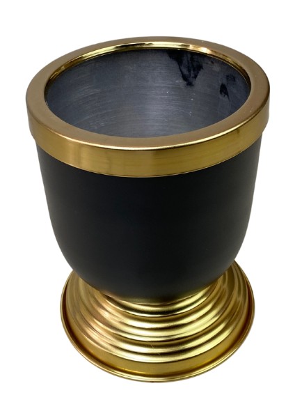 Cihan Çiçekçilik Gold Kemerli 16X12 Darbuka Siyah Saksı