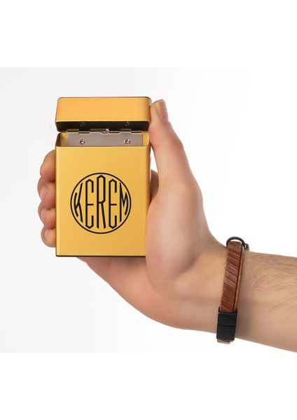 Monogram Tasarımlı Kişiye Özel Slim Sigara Kutusu fırsatları