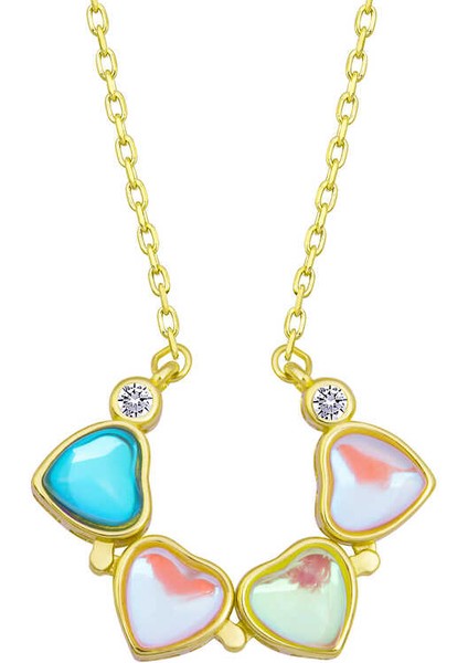 925 Ayar Gümüş Renkli Açılabilen Yonca Kadın Gümüş Kolye fiyatları