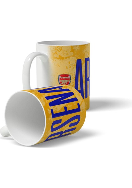 Arsenal Takımı Sarı Baskılı Kupa Bardak