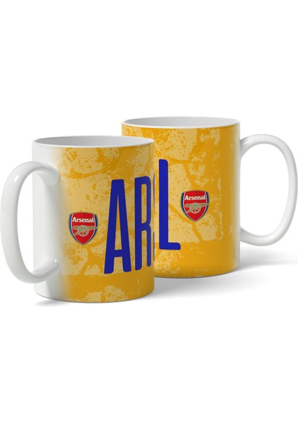 Arsenal Takımı Sarı Baskılı Kupa Bardak