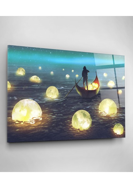 Yüzen Işık Küreleri Cam Tablo, Dekoratif Cam Tablo fiyatları