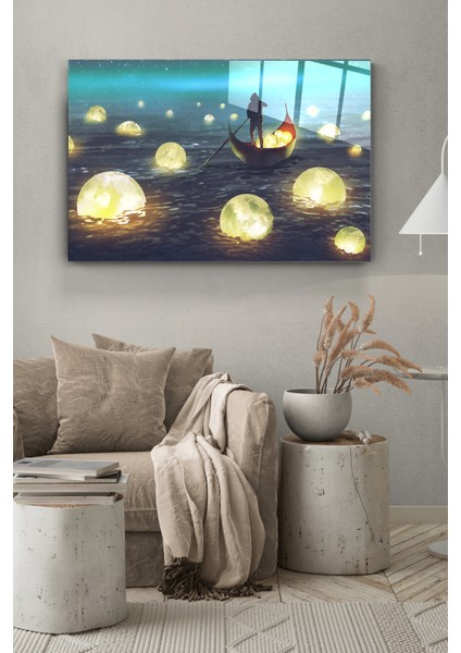 Yüzen Işık Küreleri Cam Tablo, Dekoratif Cam Tablo modelleri