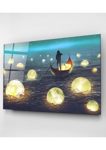 Yüzen Işık Küreleri Cam Tablo, Dekoratif Cam Tablo fırsatları