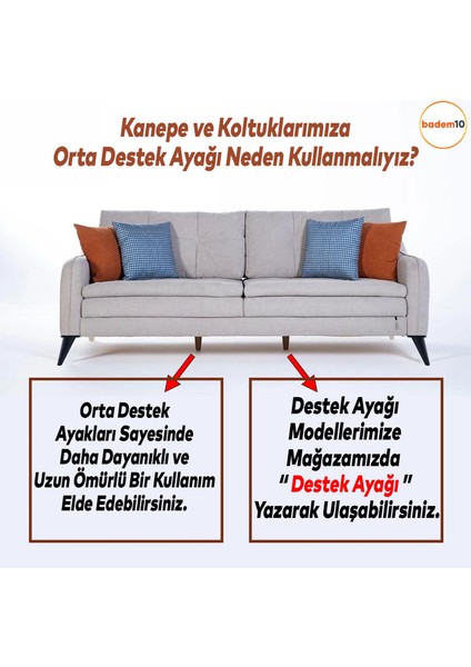 Regnum Lüks Mobilya Kanepe Sehpa Tv Ünitesi Koltuk Ayağı 24 cm Siyah Baza Ayak