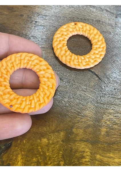 4 cm Çap 2 Li Kolye Ucu Küpe Aparatı Takı Yapım Malzemesi Halka Aksesuarı