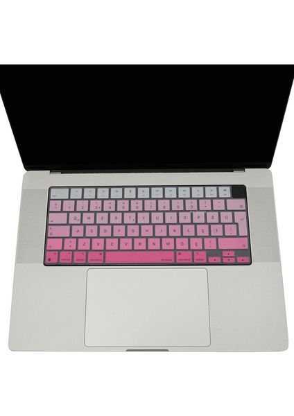 Macbook Air Pro Klavye Koruyucu M1-M2-M3, (Türkçe Q) A2681 A3113, A2941 A3114, A2442 A2779 A2992 A2918, A2485 A2780 A2991 ile Uyumlu Gradient