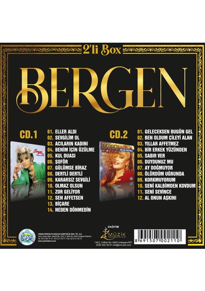 Bergen -  Acıların  Kadını - Yılar Afetmez  2 Li CD Box  CD