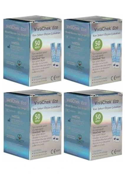 Vivachek Eco Seker Ölçüm Çubuğu/Strip 200 Adet