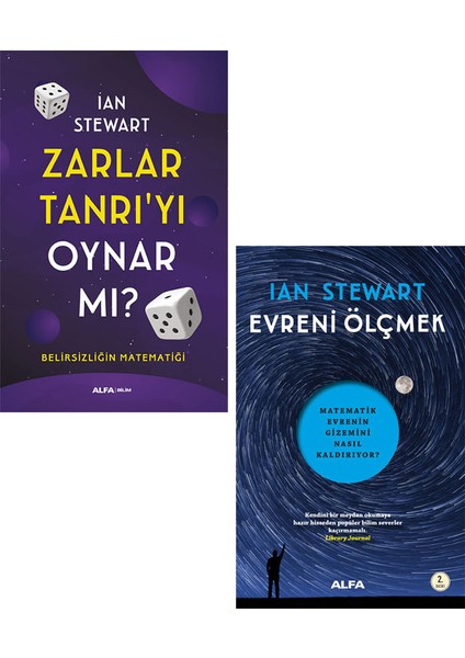 2 Kitap Set - Zarlar Tanrı'yı Oynar Mı? + Evreni Ölçmek - Ian Stewart