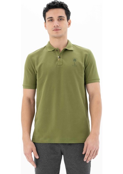 Erkek % 100 Pamuk Regular Fit Polo Yaka T-Shirt Y25374351601